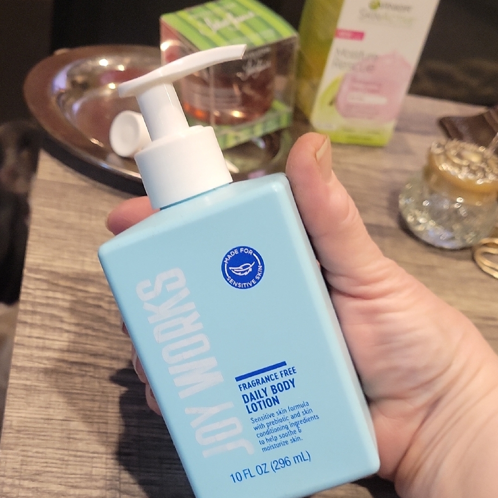 New!Sensitive Skin " Joy Works" Fragrance Free Daily Body Lotion